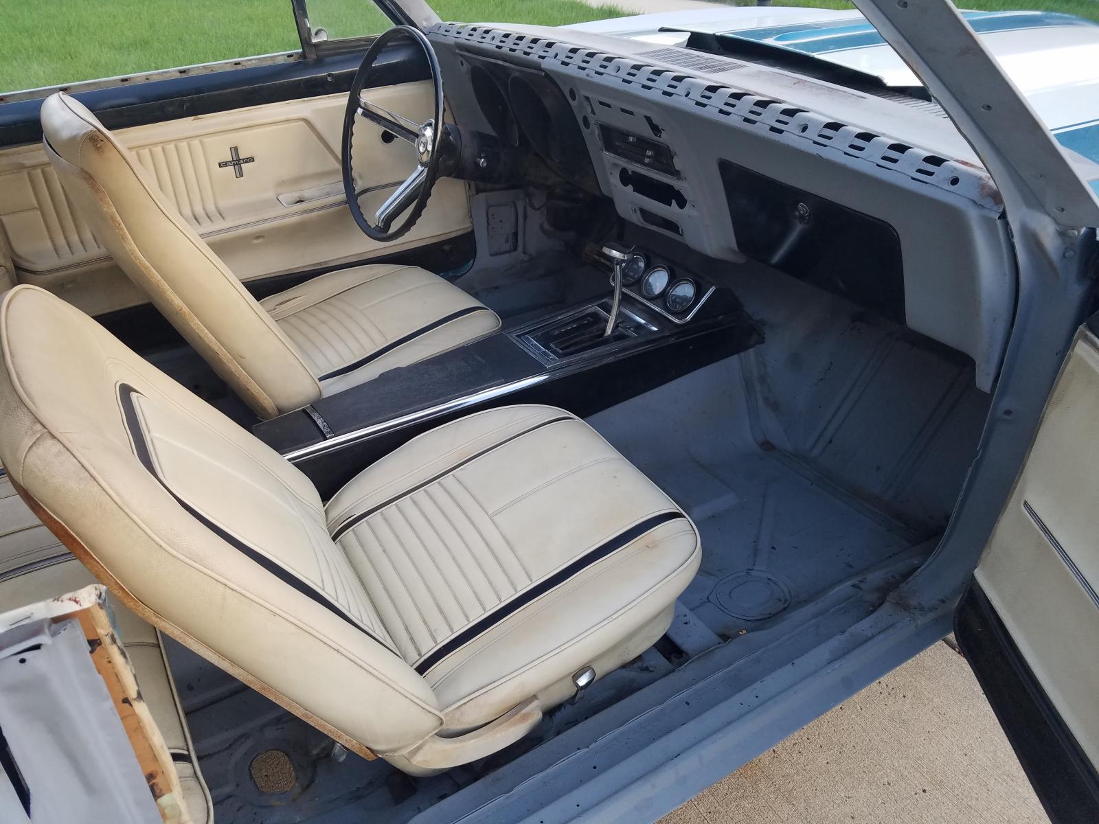 1967 Camaro Rally Sport Deluxe Interior Solid Project Car